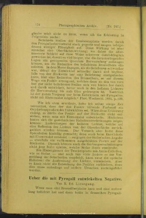 Ueber die Pyrogall entwickelten Negative