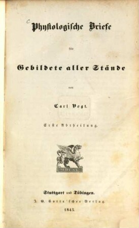 Physiologische Briefe für Gebildete aller Stände, 1