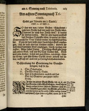 265-282, Am achten Sonntag nach Trinitatis