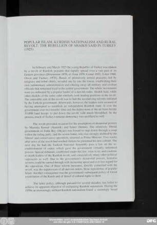 [The social and political roles of sufi orders in Kurdistan]