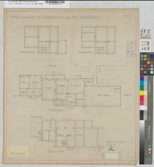 Empfangsgebäude mit Güterschuppen auf Bahnhof Sprockhövel, Blatt 1: Grundrisse, M. 1:100 Stnr.: 23a, Hge, Bunr.: 4, Blnr.: 1