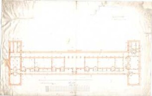 Klenze, Leo von; München; Alte Pinakothek - Heizungsanlage u. Keller (Grundriss)