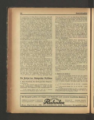 Die Polizei des Königreichs Westfalen von Pol.-Hauptmann Dr. Hartmann, Hamburg I. Das Vorbild, die Polizei des Empire. (3. Fortsetzung.)