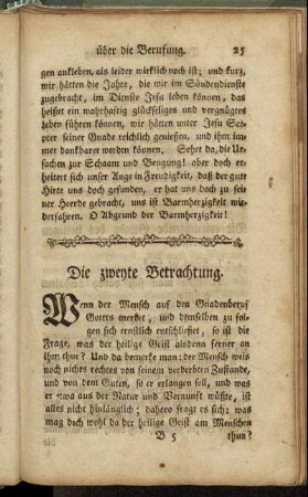 Die zweyte Betrachtung.