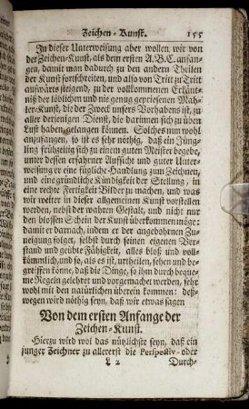 Von dem ersten Anfange der Zeichen-Kunst.