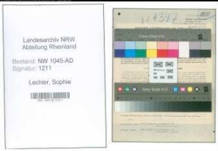 Entnazifizierung Sophie Lechler , geb. 19.03.1893 (Angestellte)