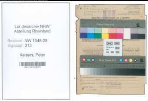 Entnazifizierung Peter Keisers , geb. 14.05.1906 (Beamter)