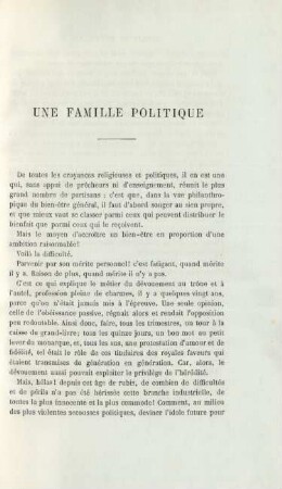 Une famille politique