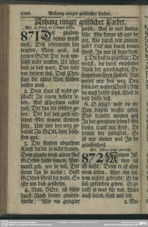 Anhang einiger geistlicher Lieder