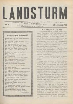 Nr. 6, 21. September 1915