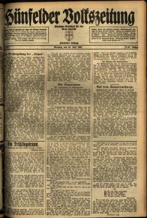 Ausgabe vom Montag, den 25. Juli 1921.