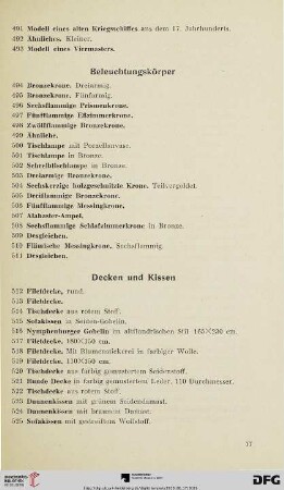 Beleuchtungskörper (Nr. 494-511)
