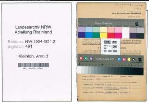 Entnazifizierung Arnold Kleinloh , geb. 08.04.1899 (Gastwirt)