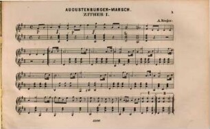 Augustenburger-Marsch : für 1 oder 2 Zithern ; op. 4