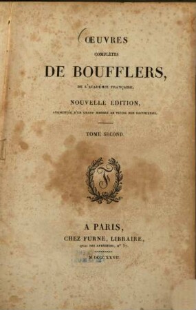 Oeuvres complêtes de Boufflers, 2
