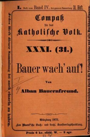 Kompass für das katholische Volk. 4. 1875 = H. 31 - 40