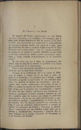 I. El Paraguay y el Brasil