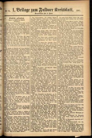 Zweite Ausgabe vom Samstag, den 01. Juni 1901.