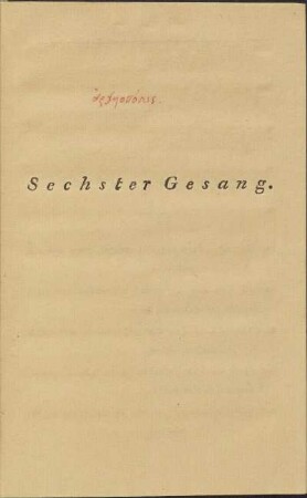 Sechster Gesang.