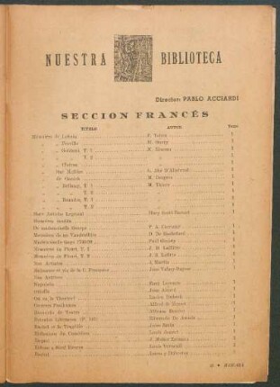 Nuestra biblioteca : Sección francés