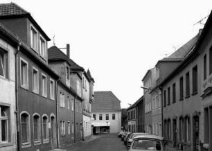 Großenhain, Frauengasse. Blick nach Norden zum Frauenmarkt