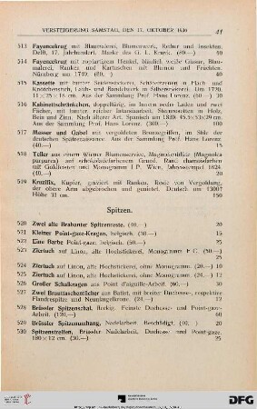Spitzen. (Nr. 520-543)