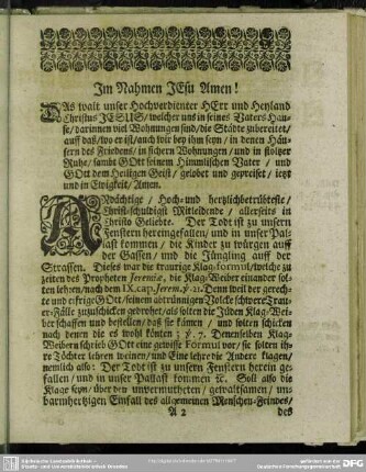 Leichenpredigt : Das ewig Bode-feste Himmels-Hauß. [Antritt] Leichen-Text. Eingang. Abhandelung