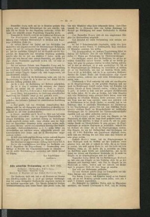 Achte ordentliche Versammlung am 22. April 1882