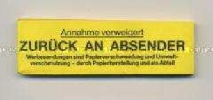 Spuckieblöckchen Zurück an Absender