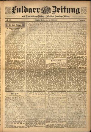 Ausgabe vom Freitag, den 13. Mai 1898.