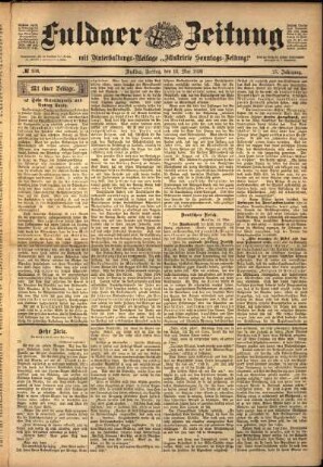 Ausgabe vom Freitag, den 13. Mai 1898.