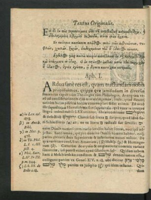 Textus Originalis.