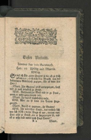 [Erster Auftritt. - Zehnter Auftritt.]