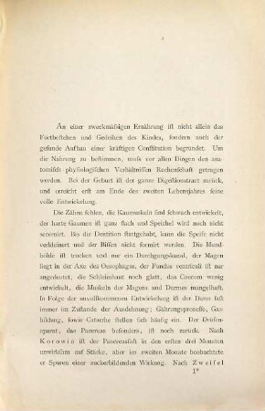 Über die Ernährung des Saeuglings : Inaug. Diss.