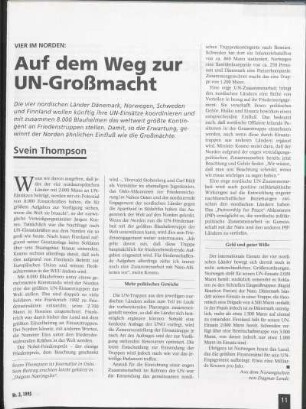 Vier im Norden: Auf dem Weg zur UN-Großmacht