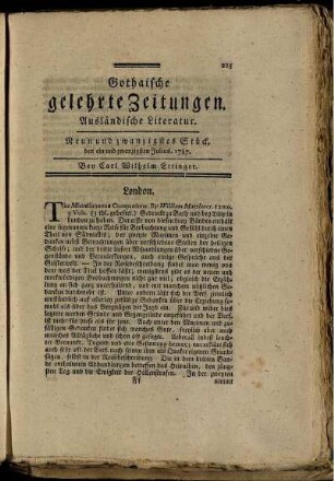 Neun und zwanzigstes Stück, den ein und zwanzigsten Julius, 1787.