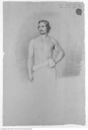 Concorso Accademico 1843, Seconda Classe: Männlicher Akt (prova ex tempore)