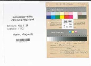 Entnazifizierung Margarete Mester , geb. 18.04.1911 (Lehrerin)