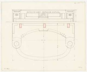 Stand der Fa. Seibt auf der Funkausstellung 1933, Berlin: Grundriss, Ansicht 1:50