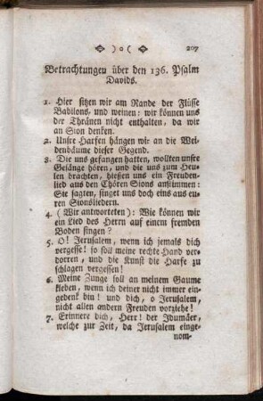 Betrachtungen über den 136. Psalm Davids.