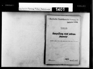 Politische Überprüfung der noch nicht entnazifizierten Bediensteten aller Ministerien