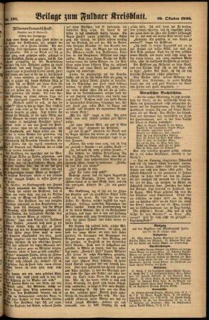 Zweite Ausgabe vom Samstag, den 29. Oktober 1892.