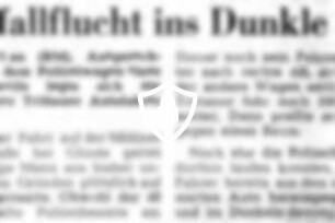 Unfallflucht ins Dunkle
