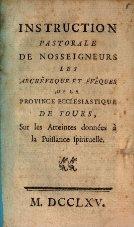 Instruction pastorale