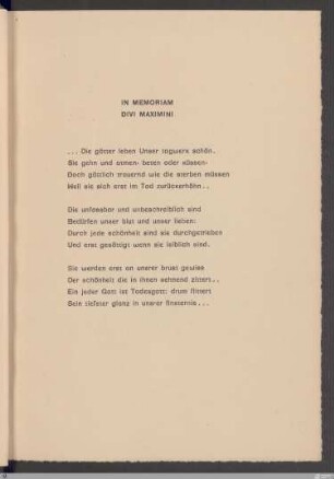 In Memoriam Divi Maximini