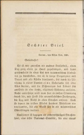 Sechster Brief.