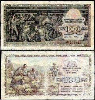 Jugoslawien, 100 Dinara