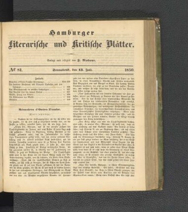 No. 81. 13. Juli 1850