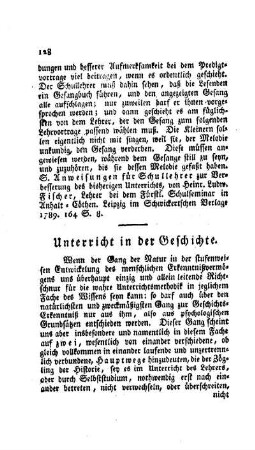 Unterricht in der Geschichte