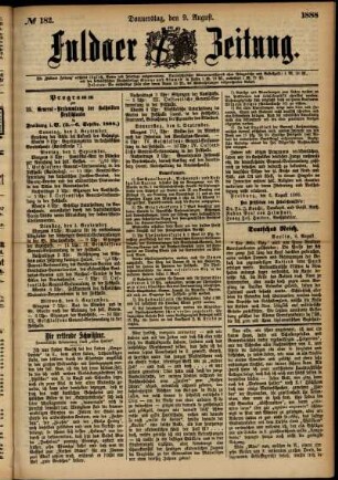 Ausgabe vom Donnerstag, den 09. August 1888.